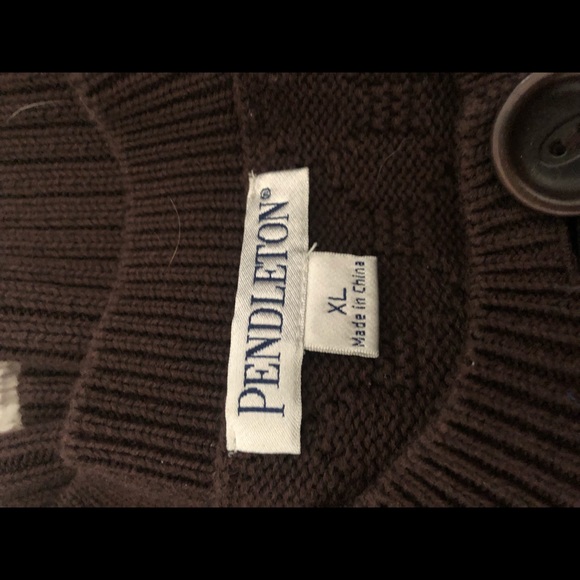 Pendeleton Brown Button Down XL Sweater - Picture 4 of 4